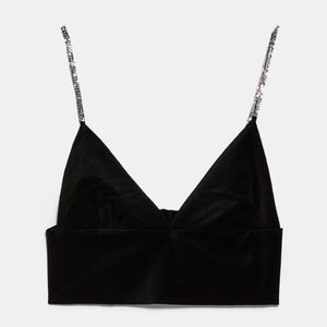 Zara Crop Top with Embellished Straps